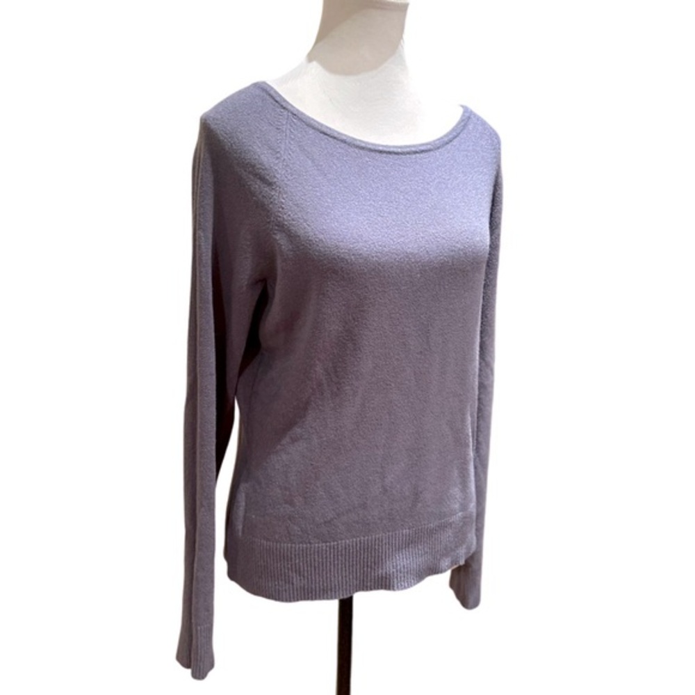 Scoop-neck Sweater in Gorgeous Slate Blue by Studio London- Size Large